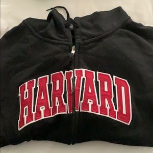 Harvard zip down sweatshirt